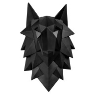 Tượng đầu sói 3D phong cách nghệ thuật đương đại