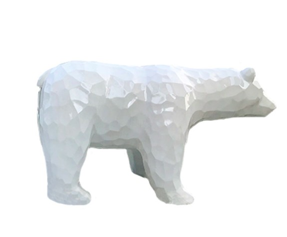 Điêu khắc động vật tượng gấu bắc cực bằng eps